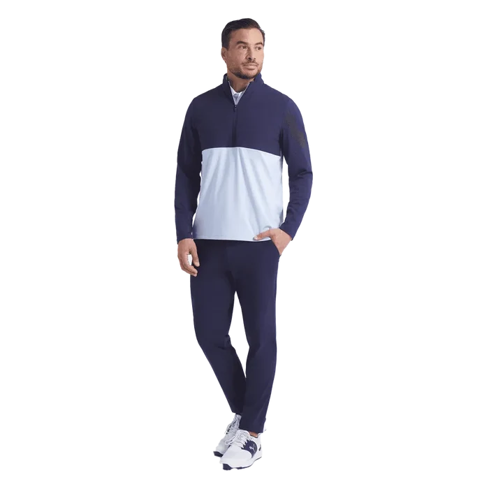 Puma Golf Men's CLOUDSPUN Tech Hybrid 1/2 Zip Golf Jacket Navy color