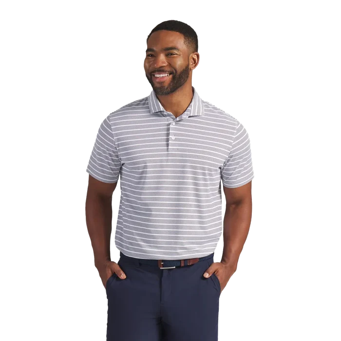 Puma Golf Men's Clubhouse Stripe Golf Polo White Color
