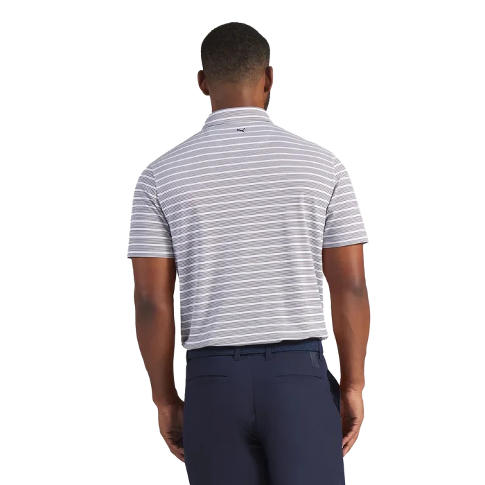 Puma Golf Men's Clubhouse Stripe Golf Polo White Color