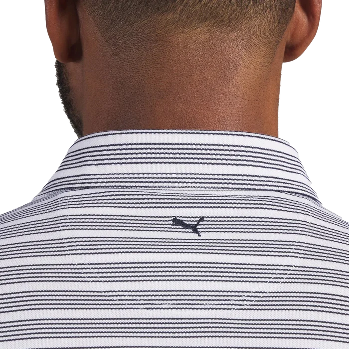 Puma Golf Men's Clubhouse Stripe Golf Polo White Color
