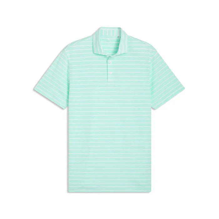 Puma Golf Men's Clubhouse Stripe Golf Polo Green Color