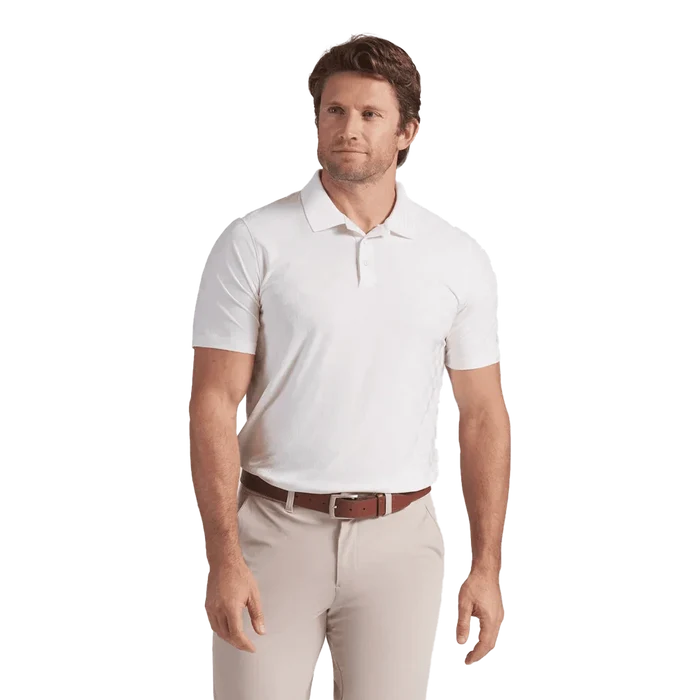 Puma Golf Men's MATTR Check Jacquard BN Polo White color