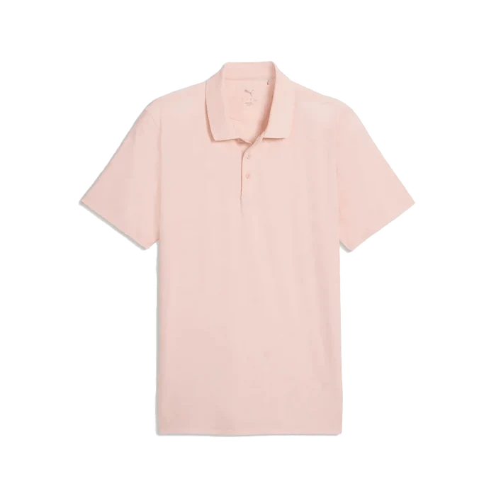 Puma Golf Men's MATTR Check Jacquard BN Polo Pink color