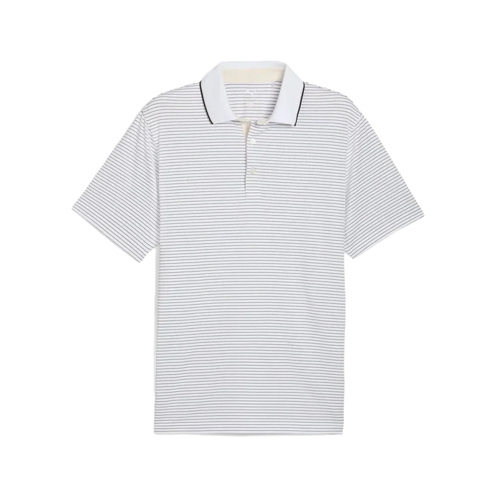 Puma Golf Men's Mattr Elevated Stripe Polo White Color