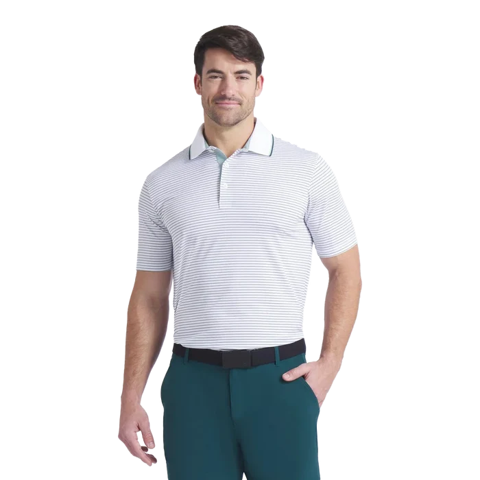 Puma Golf Men's Mattr Elevated Stripe Polo Green Color