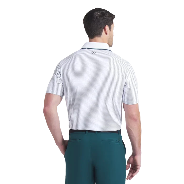 Puma Golf Men's Mattr Elevated Stripe Polo Green Color