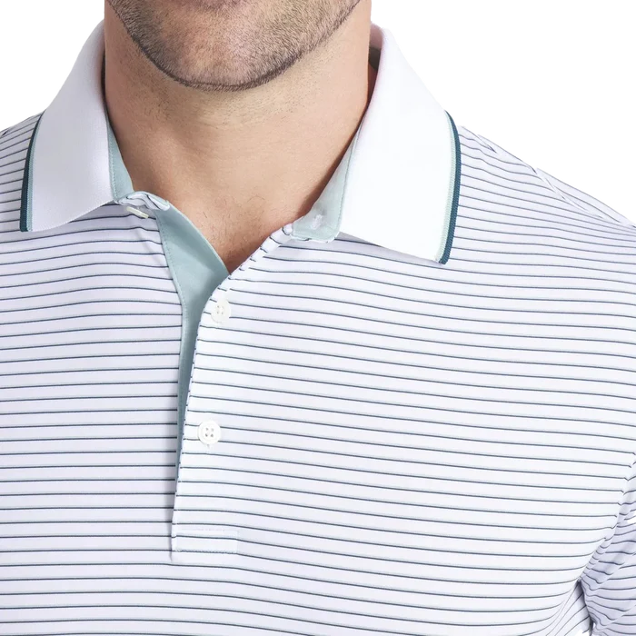 Puma Golf Men's Mattr Elevated Stripe Polo Green Color