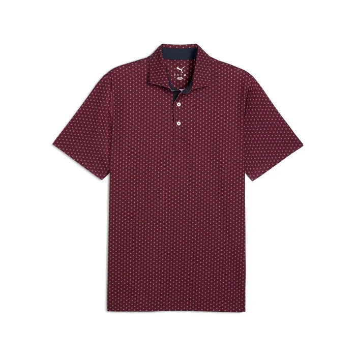 Puma Golf Men's MATTR Lotus Golf Polo Maroon Color