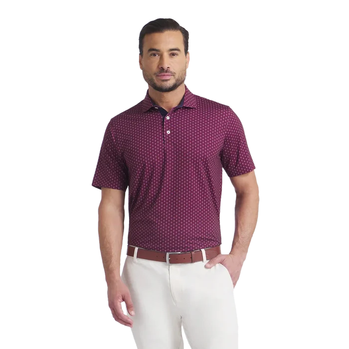 Puma Golf Men's MATTR Lotus Golf Polo Maroon Color