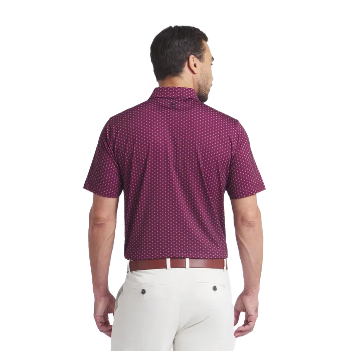 Puma Golf Men's MATTR Lotus Golf Polo Maroon Color