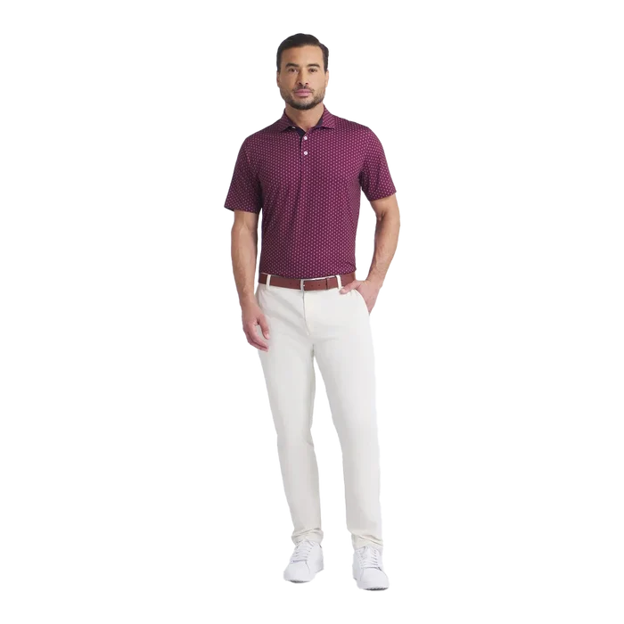 Puma Golf Men's MATTR Lotus Golf Polo Maroon Color