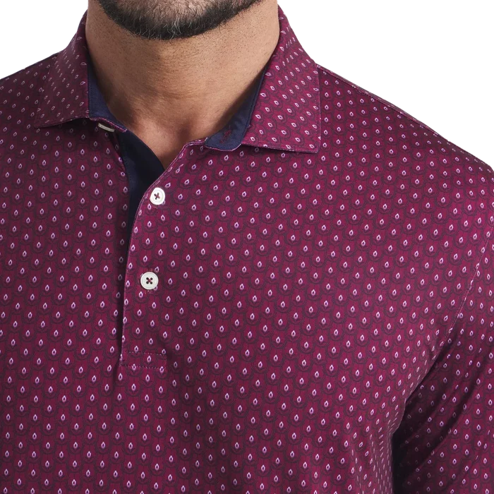 Puma Golf Men's MATTR Lotus Golf Polo Maroon Color