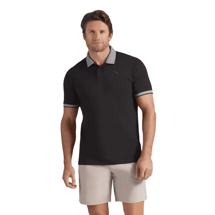 Puma Golf Men's Modalon Crafted LC Polo Black color