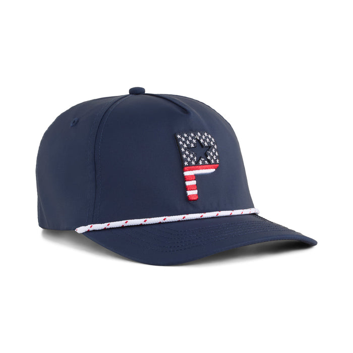 Puma Golf Pars And Stripes 5 Panel Navy Color.
