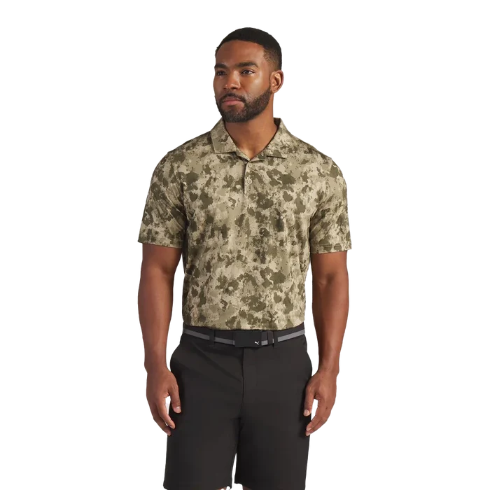 Puma Golf Men's Volition Camo Polo Brown Color