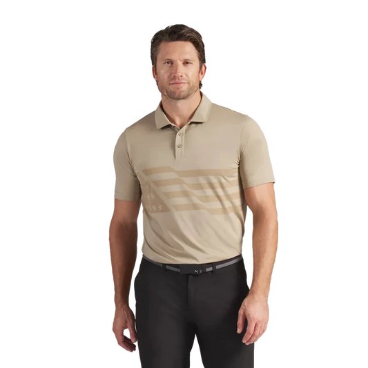 Puma Golf Men's Volition Flag Polo Brown Color