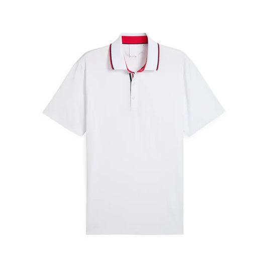 Puma Golf Men's Volition Tipped Polo White Color