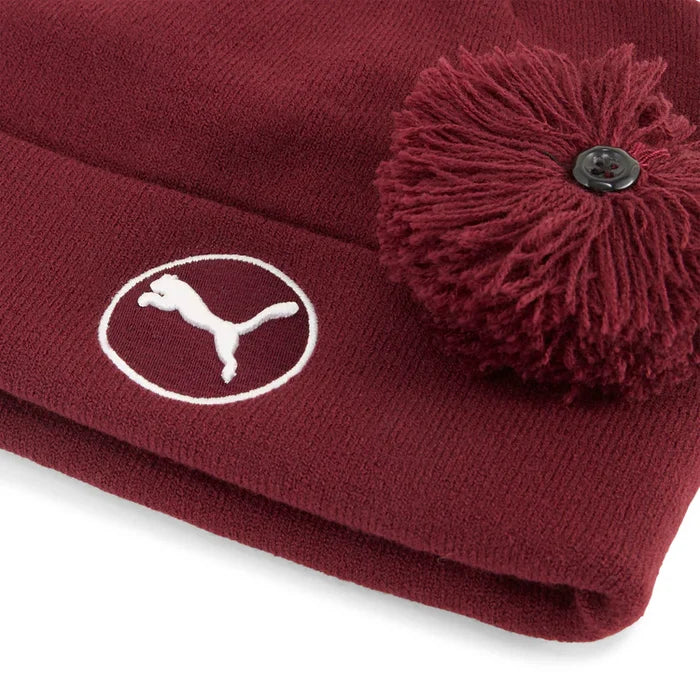 Puma Golf Wrmlbl Removable Pom Beanie Maroon Color.