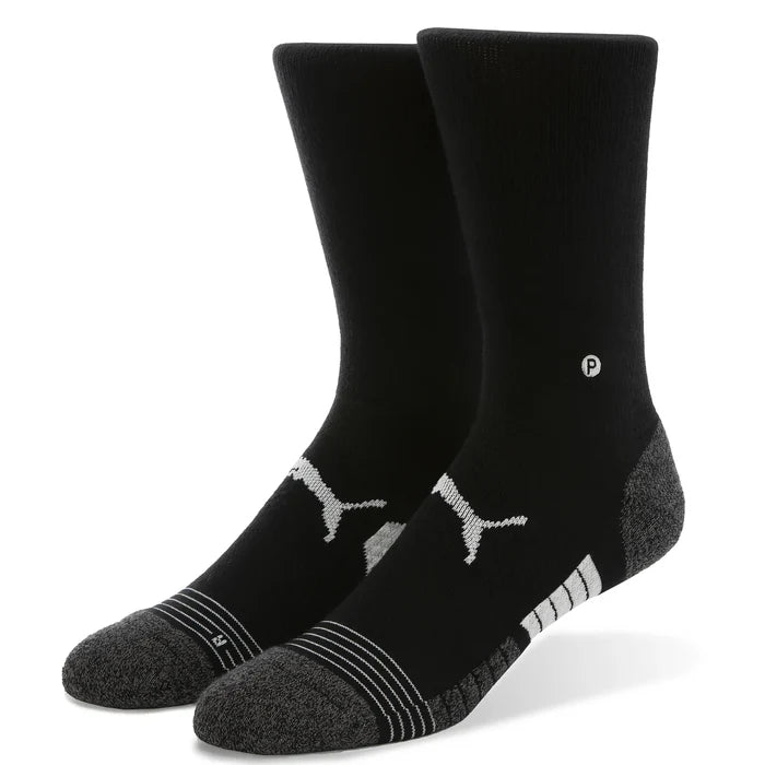 Puma Golf Unisex Tech Crew Golf Socks Black color.