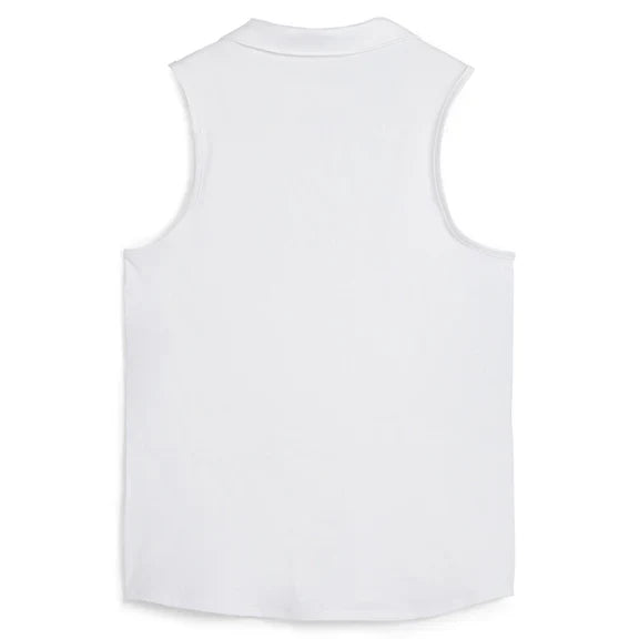 Puma Golf Women Cloudspun Piped SS Polo White Color