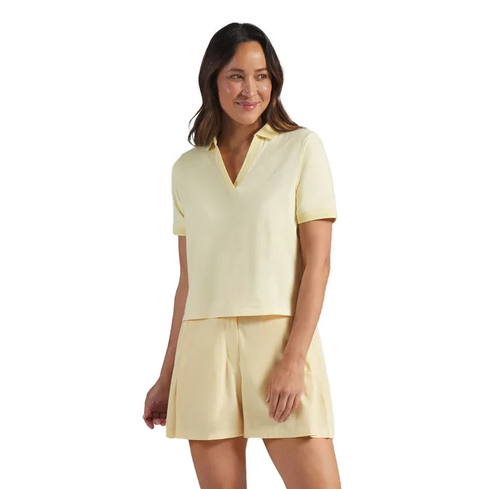 Puma Golf Women's AP Modalon Golf Polo yellow color.