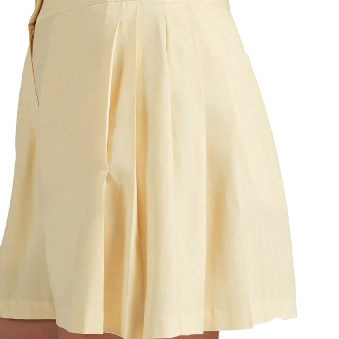 Puma Golf Women's AP Pinstripe Golf Shorts yellow color.