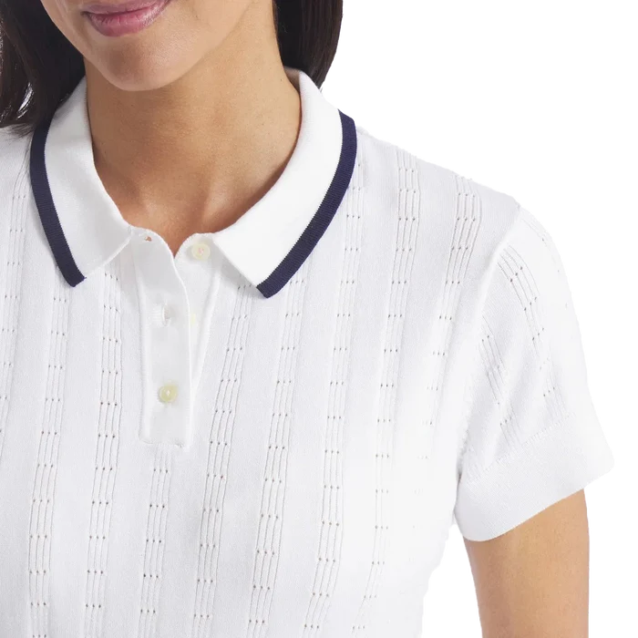 Puma Golf Women's AP Pointelle Polo White Color