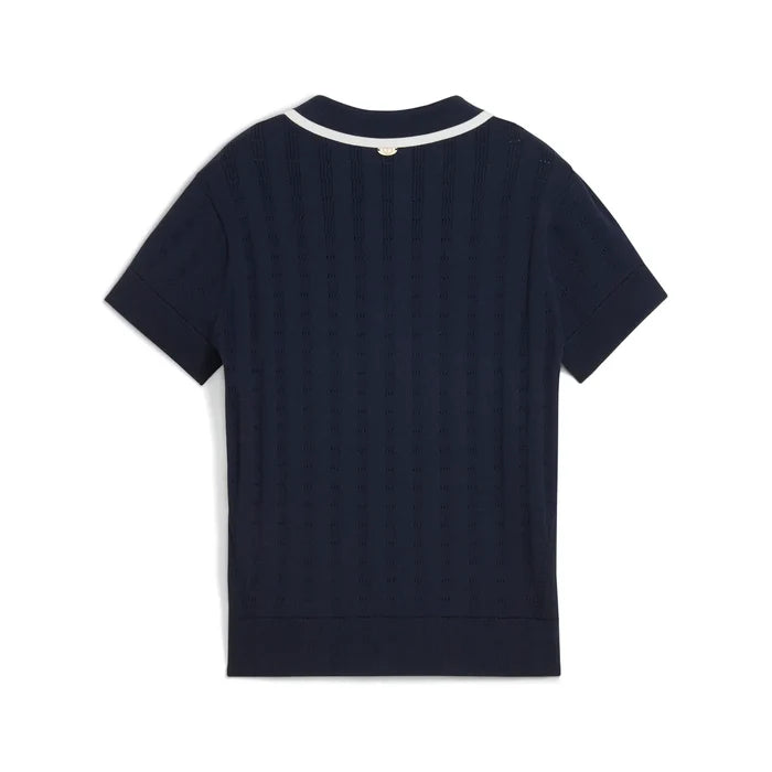 Puma Golf Women's AP Pointelle Polo Navy Color