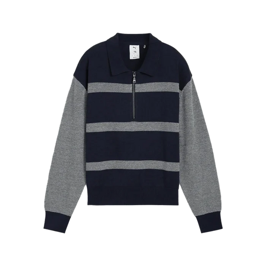 Puma Golf Women's AP Sweater Collared 1/4 Zip Navy color