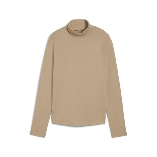 Puma Golf Women's Charlotte Modalon Long Sleeve Shirt Brown Color