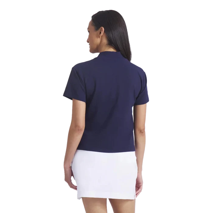 Puma Golf Women's Charlotte Modalon Mock Neck Polo Navy Color
