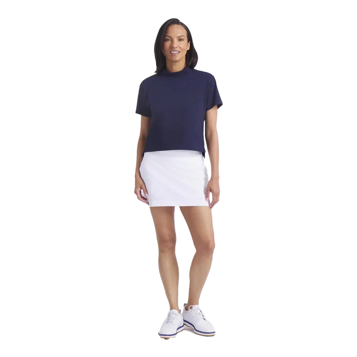 Puma Golf Women's Charlotte Modalon Mock Neck Polo Navy Color