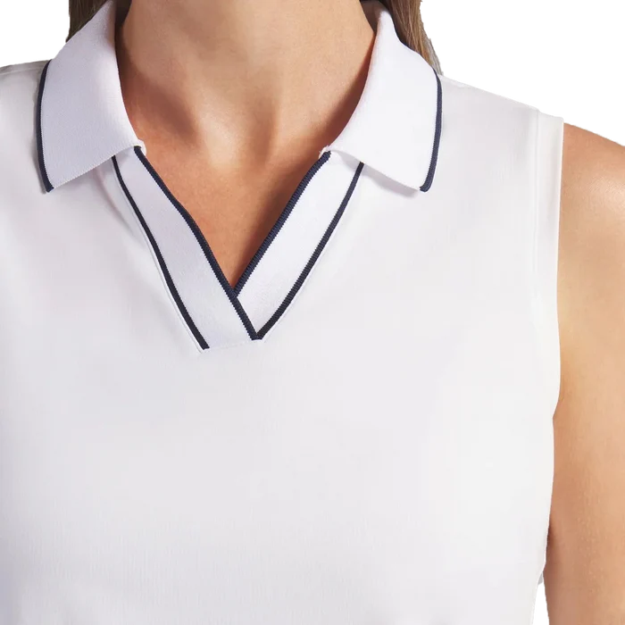 Puma Golf Women's CLOUDSPUN Essential Sleeveless Polo White Color
