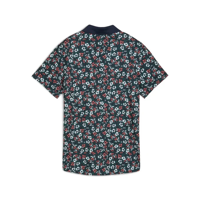 Puma Golf Women's Floral Burst Polo Navy Color
