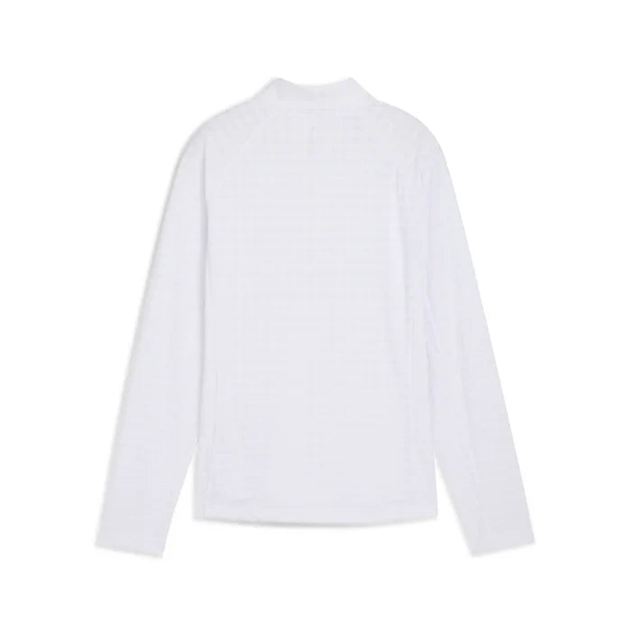 Puma Golf Women's Houndstooth 1/4 Zip White Color