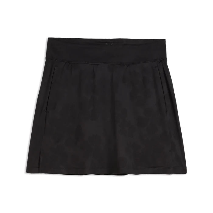 Puma Golf Women's Lana Floral Lace Jacquard 16 Skirt Black Color