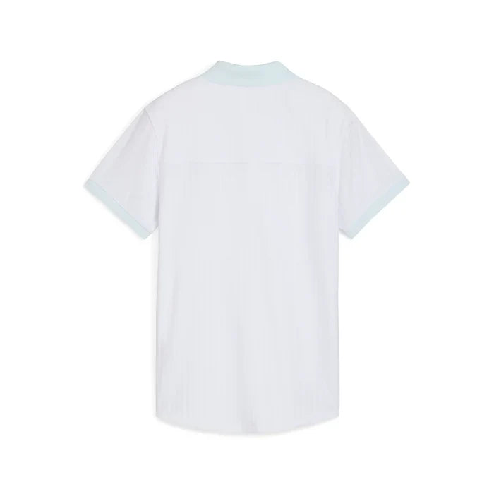 Puma Golf Women's MATTR Stripe Jacquard Polo White Color