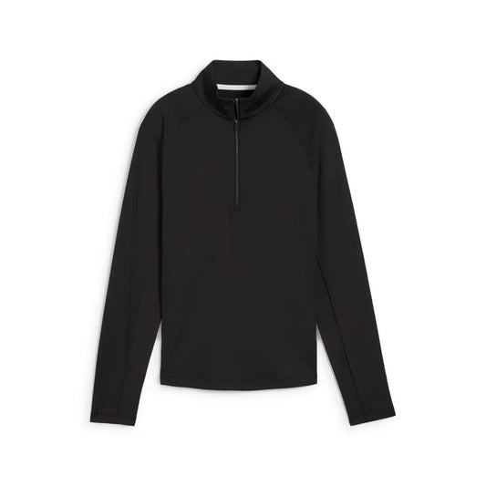 Puma Golf Women's Pure 2.0 Golf 1/4 Zip Black Color.