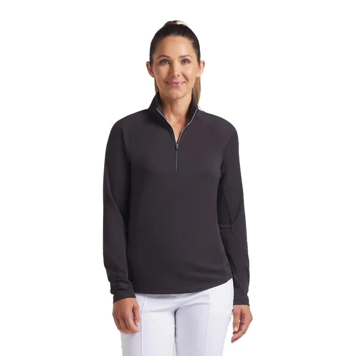 Puma Golf Women's Pure 2.0 Golf 1/4 Zip Black Color.