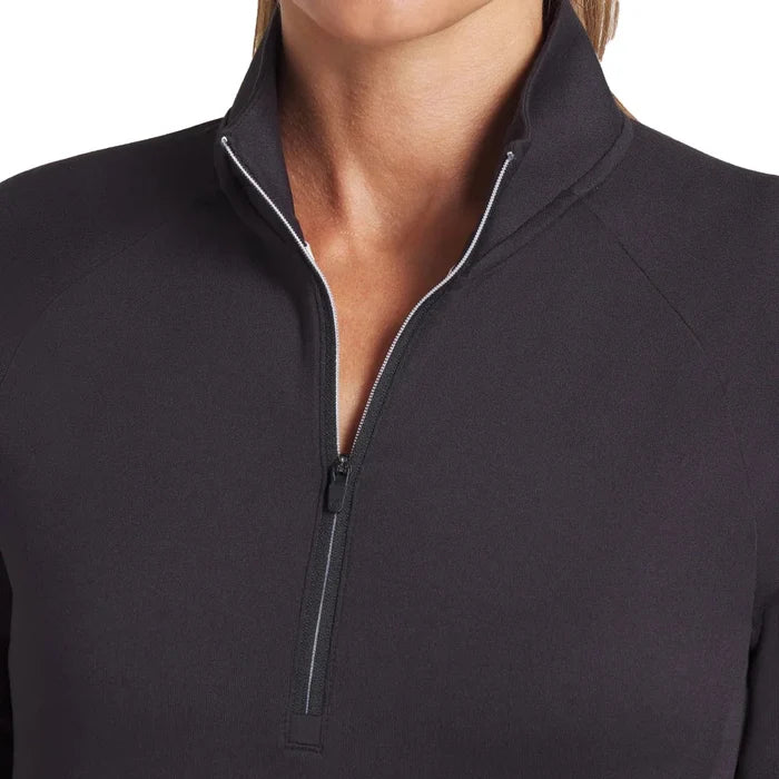 Puma Golf Women's Pure 2.0 Golf 1/4 Zip Black Color.