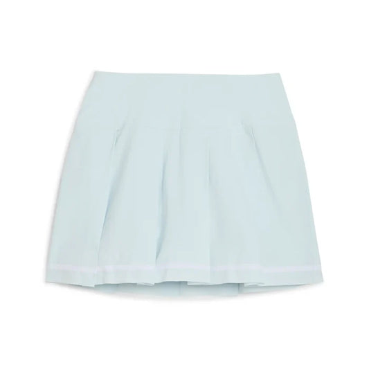 Puma Golf Women's Stripe Pleated Skirt Blue Color