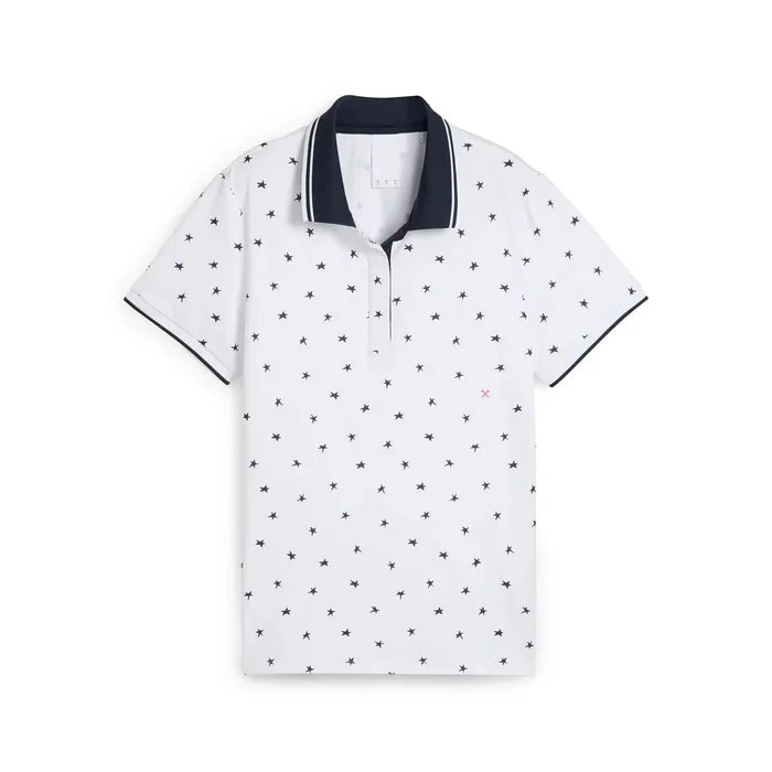 Puma Golf Women's Volition Dancing Stars Golf Polo White Color.