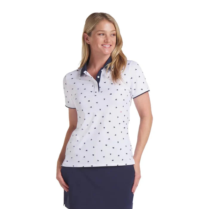 Puma Golf Women's Volition Dancing Stars Golf Polo White Color.