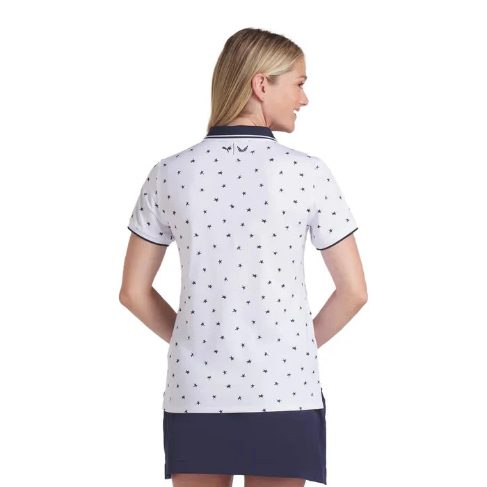 Puma Golf Women's Volition Dancing Stars Golf Polo White Color.