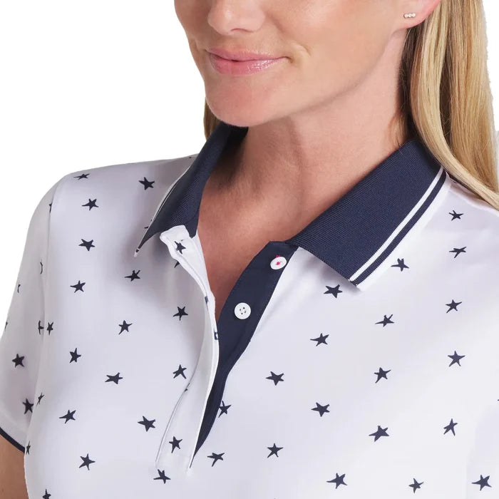 Puma Golf Women's Volition Dancing Stars Golf Polo White Color.