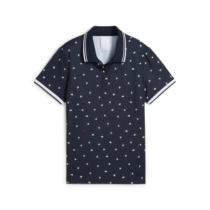 Puma Golf Women's Volition Dancing Stars Golf Polo Navy Color.