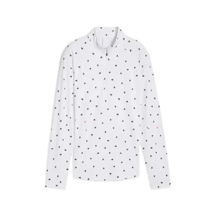 Puma Golf Women's Volition YouV Star Golf 1/4 Zip White Color.