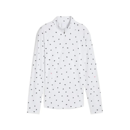 Puma Golf Women's Volition YouV Star Golf 1/4 Zip White Color.