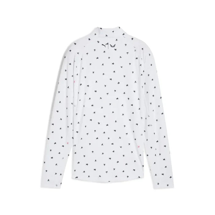 Puma Golf Women's Volition YouV Star Golf 1/4 Zip White Color.