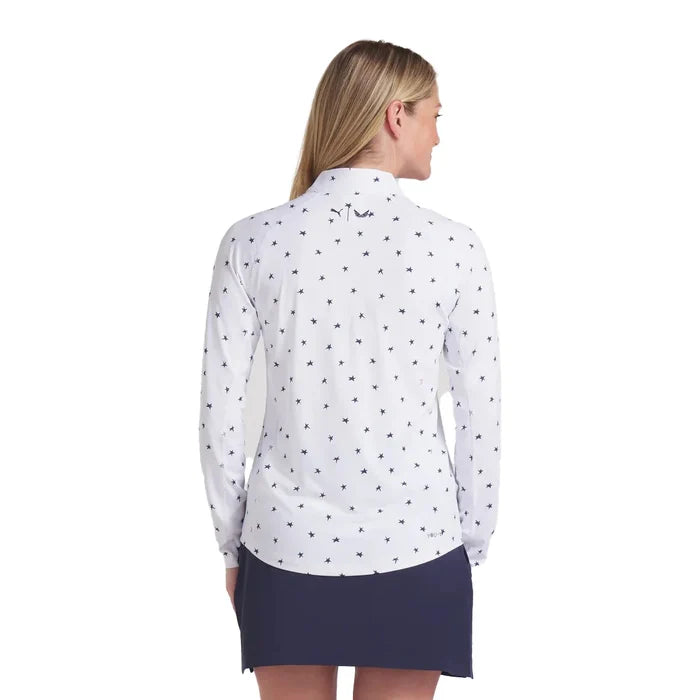 Puma Golf Women's Volition YouV Star Golf 1/4 Zip White Color.